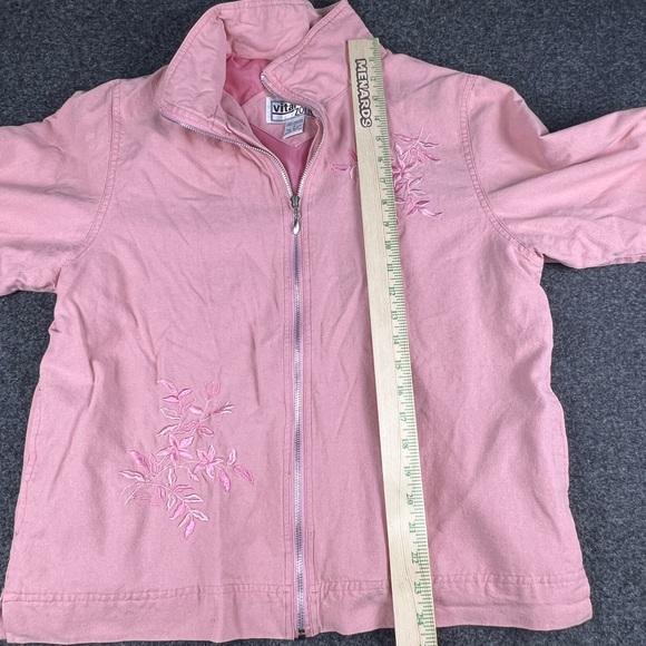 Vital Zone Pink Embroidered Zip Jacket – Soft Elegance, Everyday Comfort, Size M - Picture 9 of 9